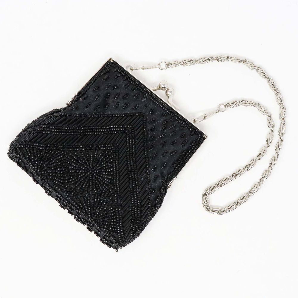 Vintage ERMO Black Beaded Bag